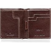 Tony Perotti Men's Italian Leather Bifold Wallet With Card Holders, Pockets - Slim RFID With Quick Card Pull Tab - Eco-Friendly Tanned Full Grain