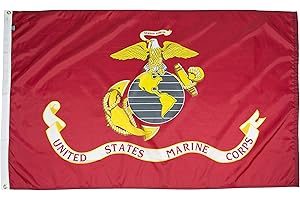 FlagSource U.S. Marine Corps Nylon Military Flag, Made in The USA, 2x3'