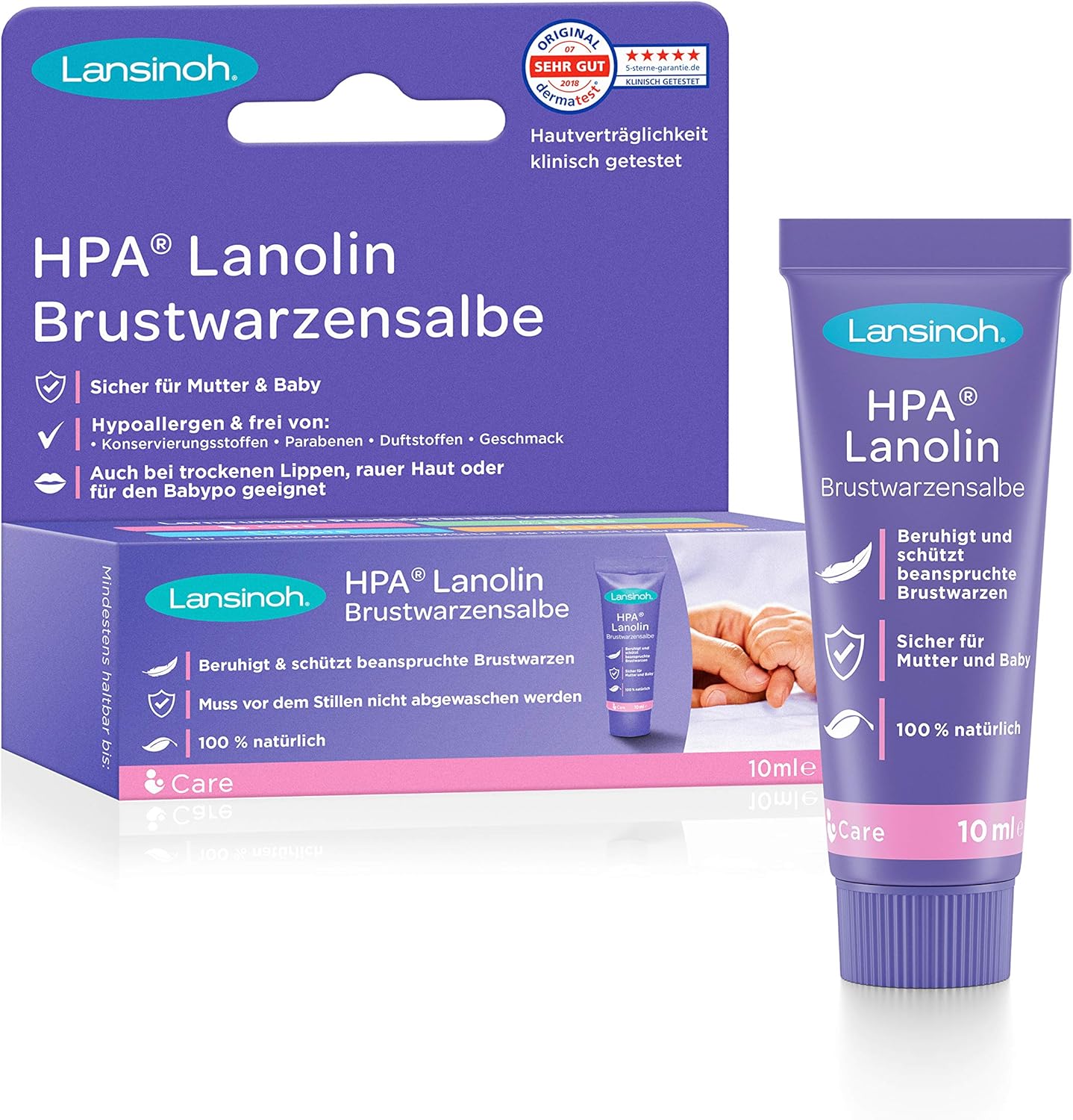 Lansinoh 10920 HPA Lanolin Brustwarzensalbe, 10ml