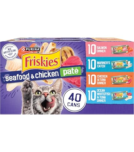 Amazon.com: Purina Friskies Cat Food Poultry/Seafood 60 Cans /5.5 Oz Net Wt  330 Oz, 330 oz : Pet Supplies