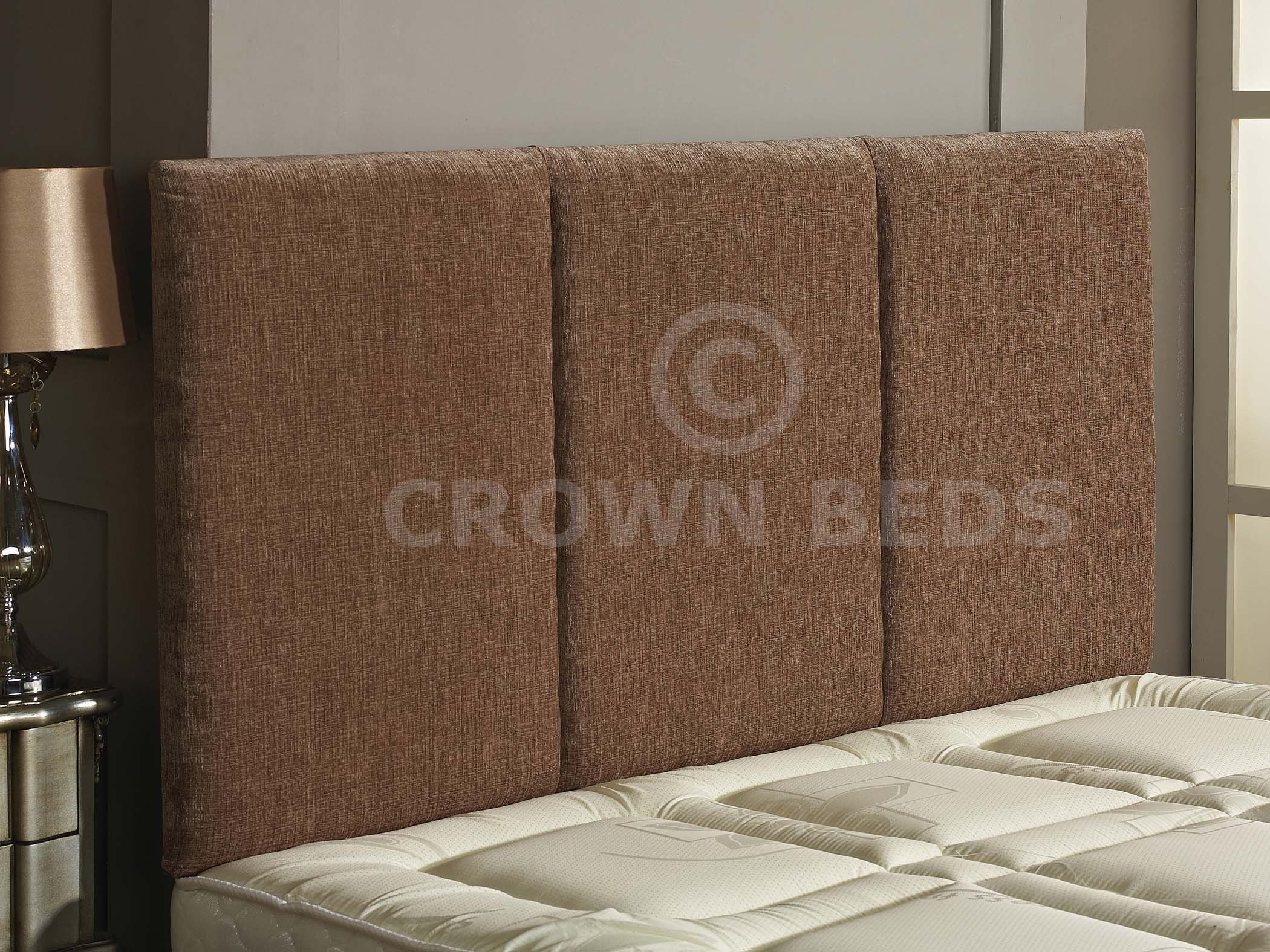 CROWNBEDSUK quality alton chenille headboard in 2ft6,3ft,4ft,4ft6,5ft,6ft Sand, 4ft (small double) 26