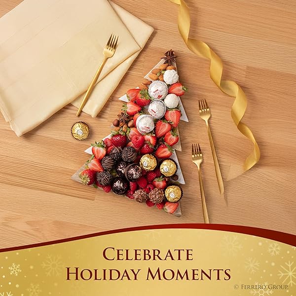 FERRERO COLLECTION, PREMIUM ASSORTED, HAZELNUT, DARK CHOCOLATE AND COCONUT, 16 COUNT HOLIDAY GIFT BOX, 6.1 OZ
