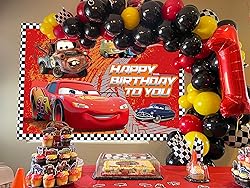 Car Racing Birthday 7x5ft Backdrop Racing Car Story