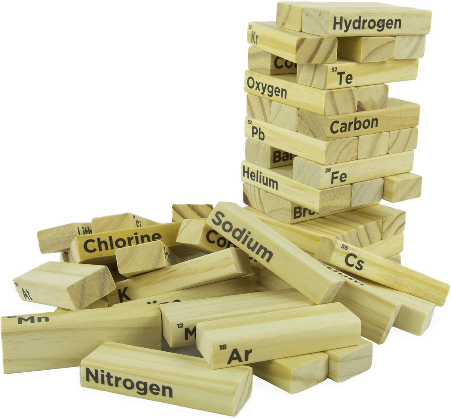 periodic table wooden blocks