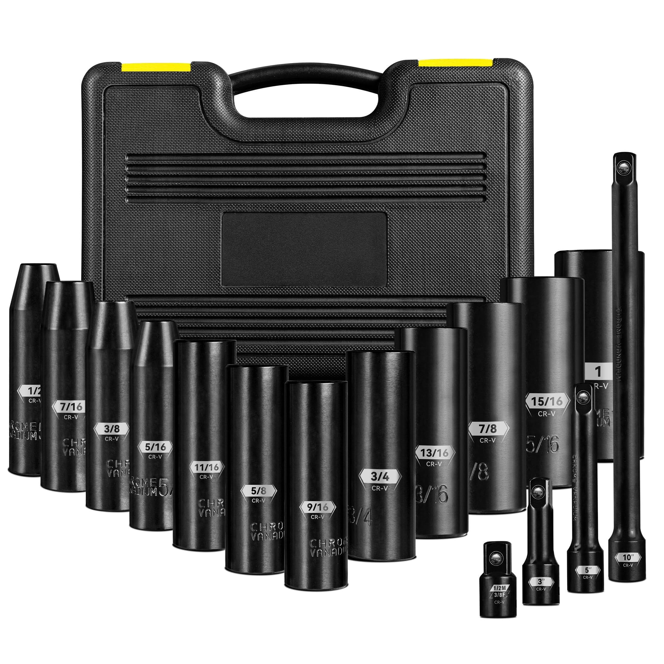 BLACKROBOT 1/2" Drive Impact Socket Set Glossy