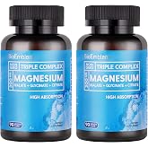 BioEmblem High Absorption Triple Magnesium Complex 300mg | Magnesium Glycinate for Nerves, Malate for Energy, Magnesium Supplement to Support Muscle Health | Vegan, Non-GMO 180 Capsules