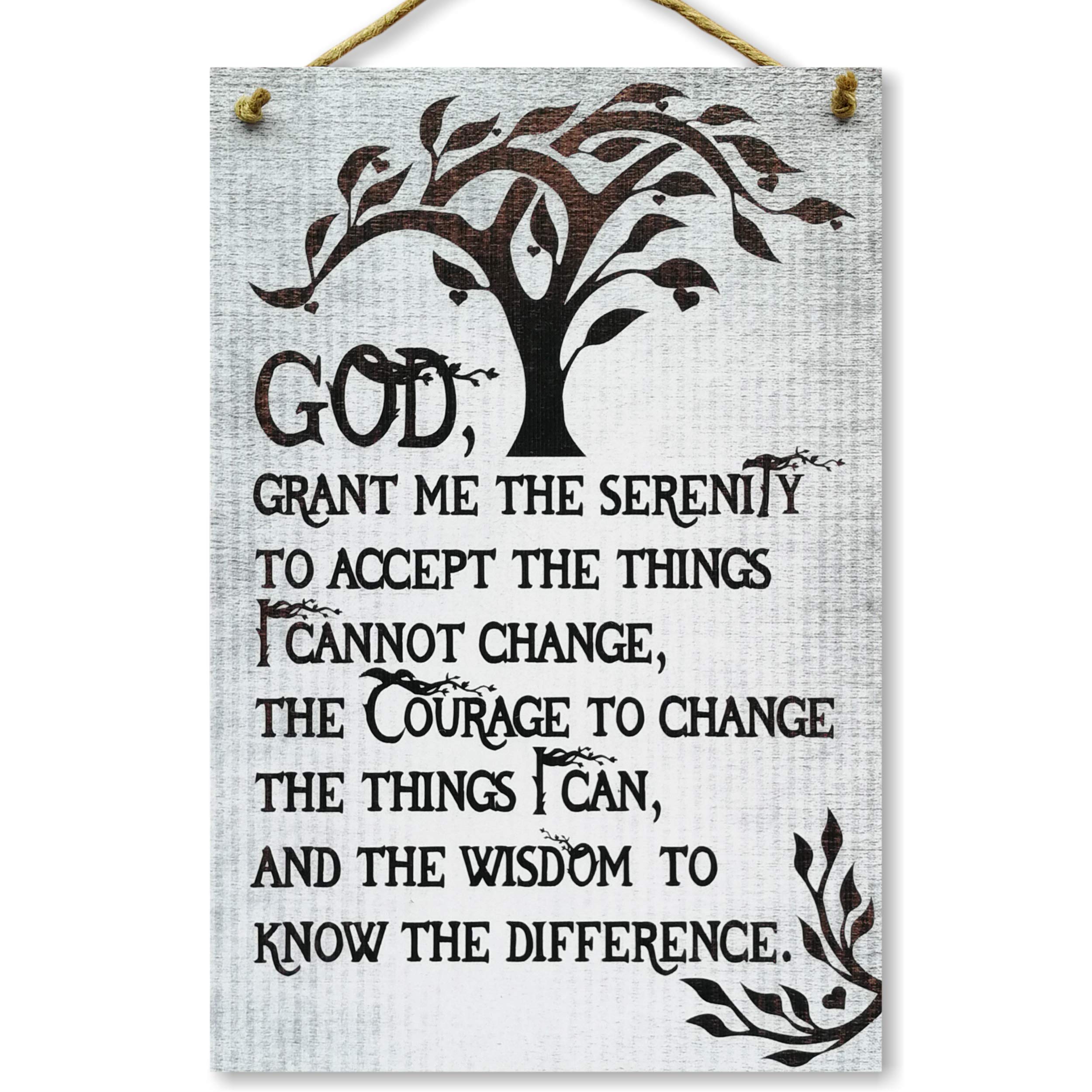 CARISPIBET God Grant me Serenity, Courage, Wisdom | Religious signs home Wall Decor kitchen signs house decoration 12" x 8"