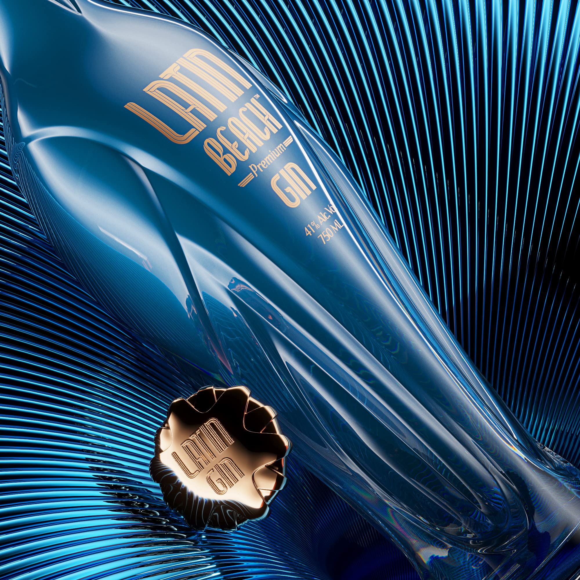 Latin Beach Gin 700ml – fruchtig, spritzige Zitrone | Aromen von Maracuja, Mango und Papaya | Italienischer Gin mit tropischem Flair | 1x 700ml | 41% Vol. 5