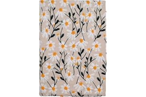 BLBMH 10x7 inch Paperbacks Book Covers with Bookmarks Adjustable Hardcover Bookcovers for 10in Bible Fabric Softcover Protector for Women Book Lovers Gifts - Daisy 2 10in