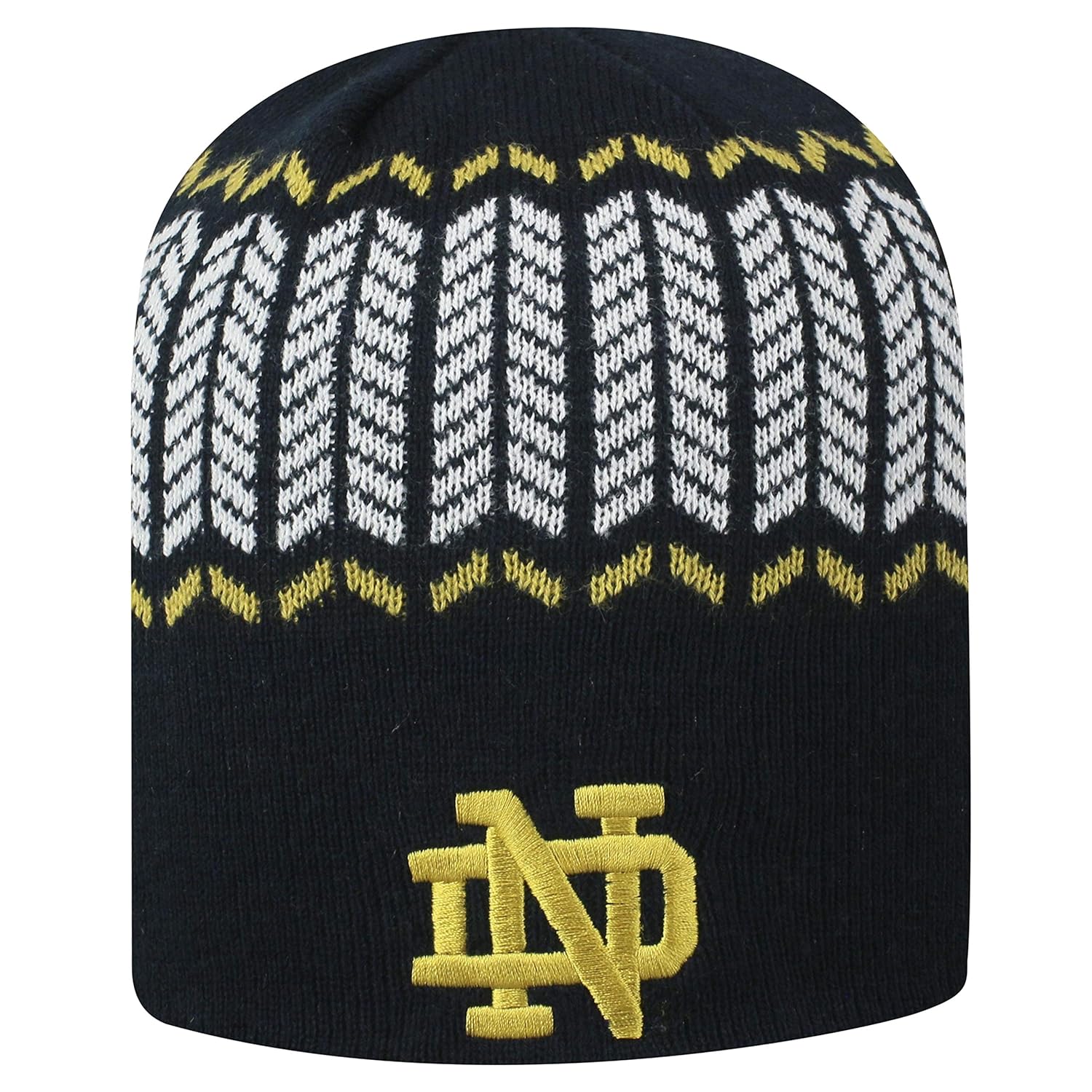 Top of the World Notre Dame Fighting Irish Official NCAA Uncuffed Knit Sports Stripe Hat 744766