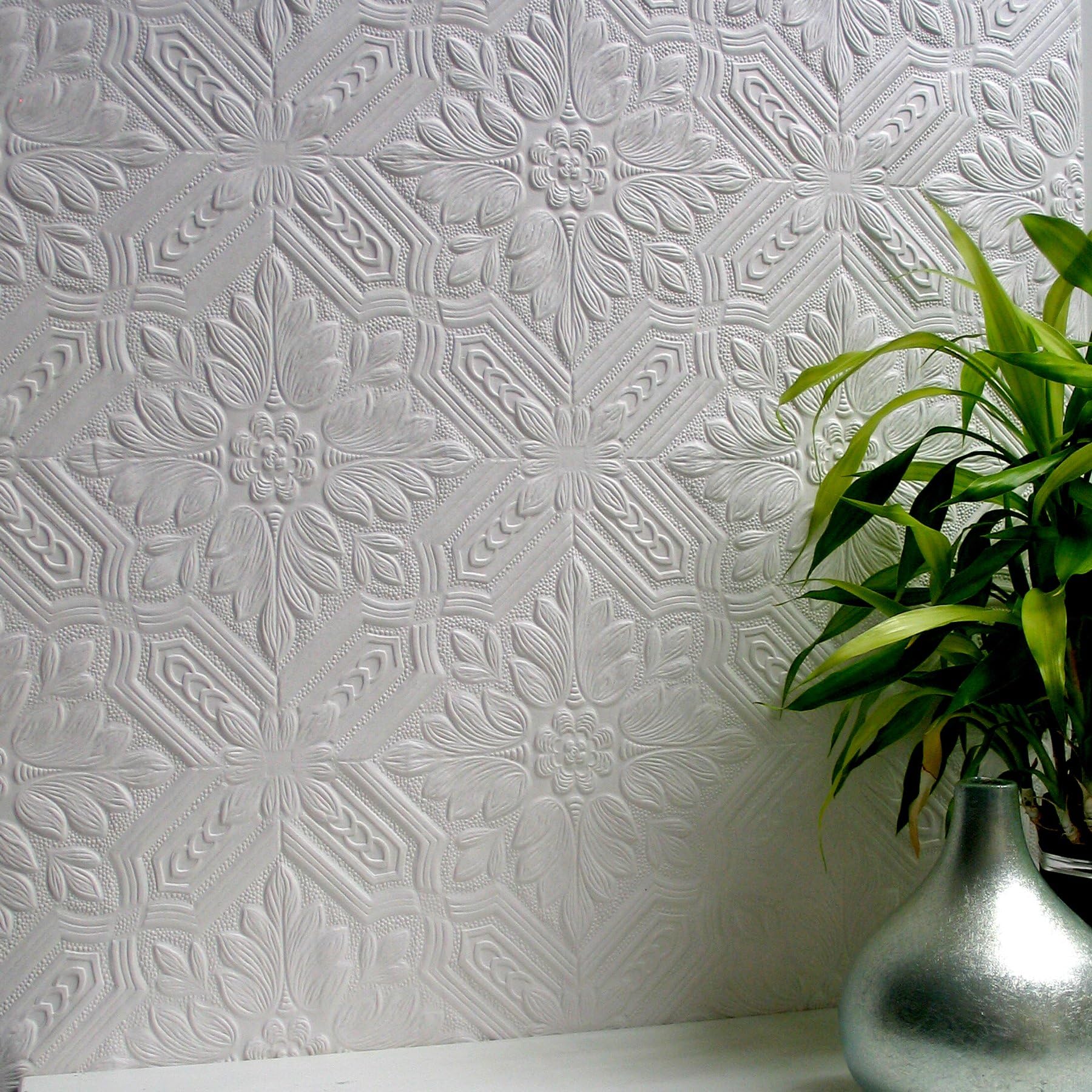 Brewster 437-RD0648 Howard Supaglypta Wallpaper, Paintable