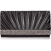 Jessica McClintock womens Chloe Satin Rhinestone Evening Clutch