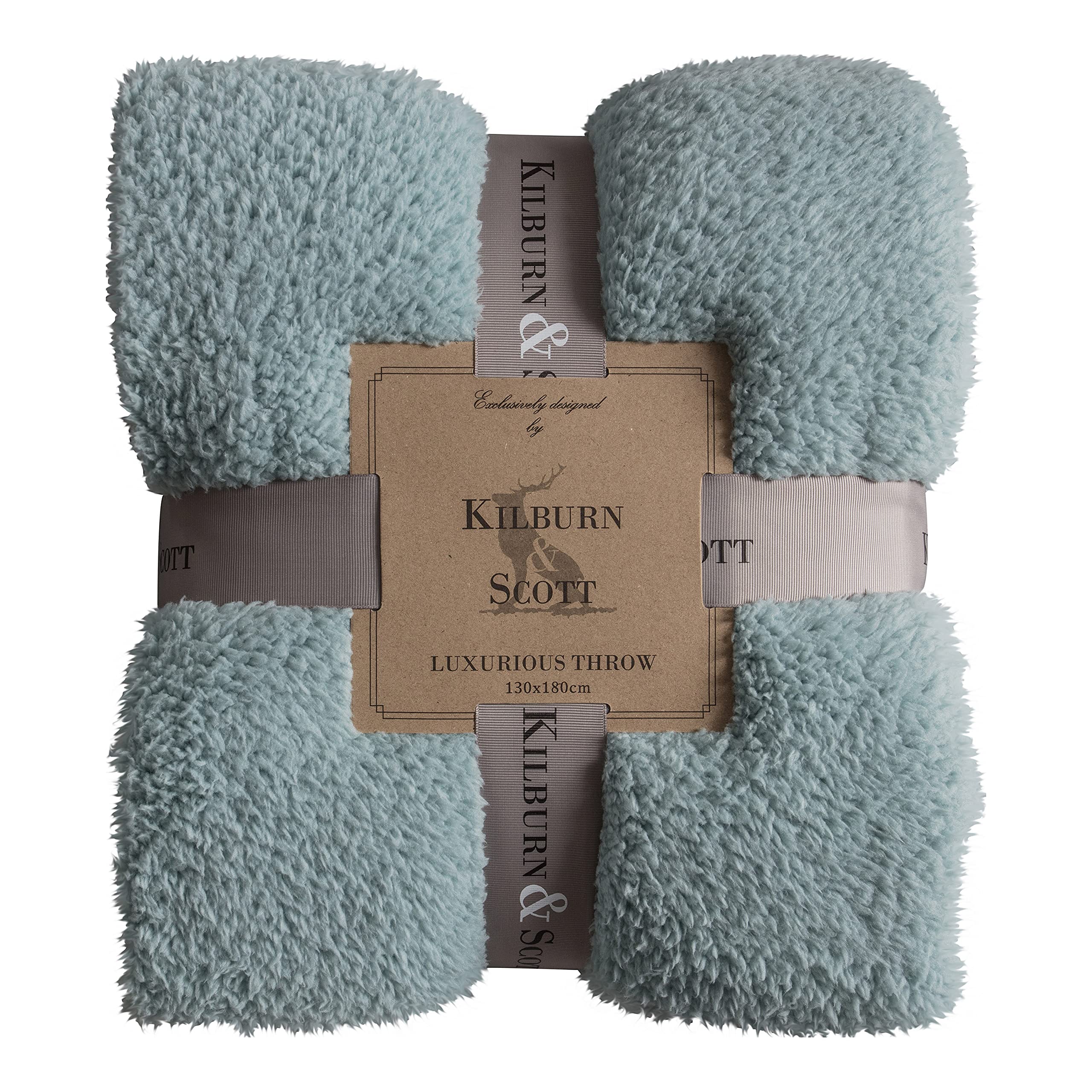 Gallery Direct Throws, Polyester, Duck Egg, 1300x1800mm