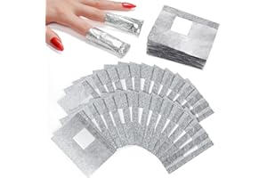 Makartt Nail Polish Remover Soak off Foils – Gel Polish Remover Foil Nail Wraps with 1.18 inch Pre-attached Lint Free Larger Cotton Pads for Gel Nail Removal at Home or Salon(100 Pcs)