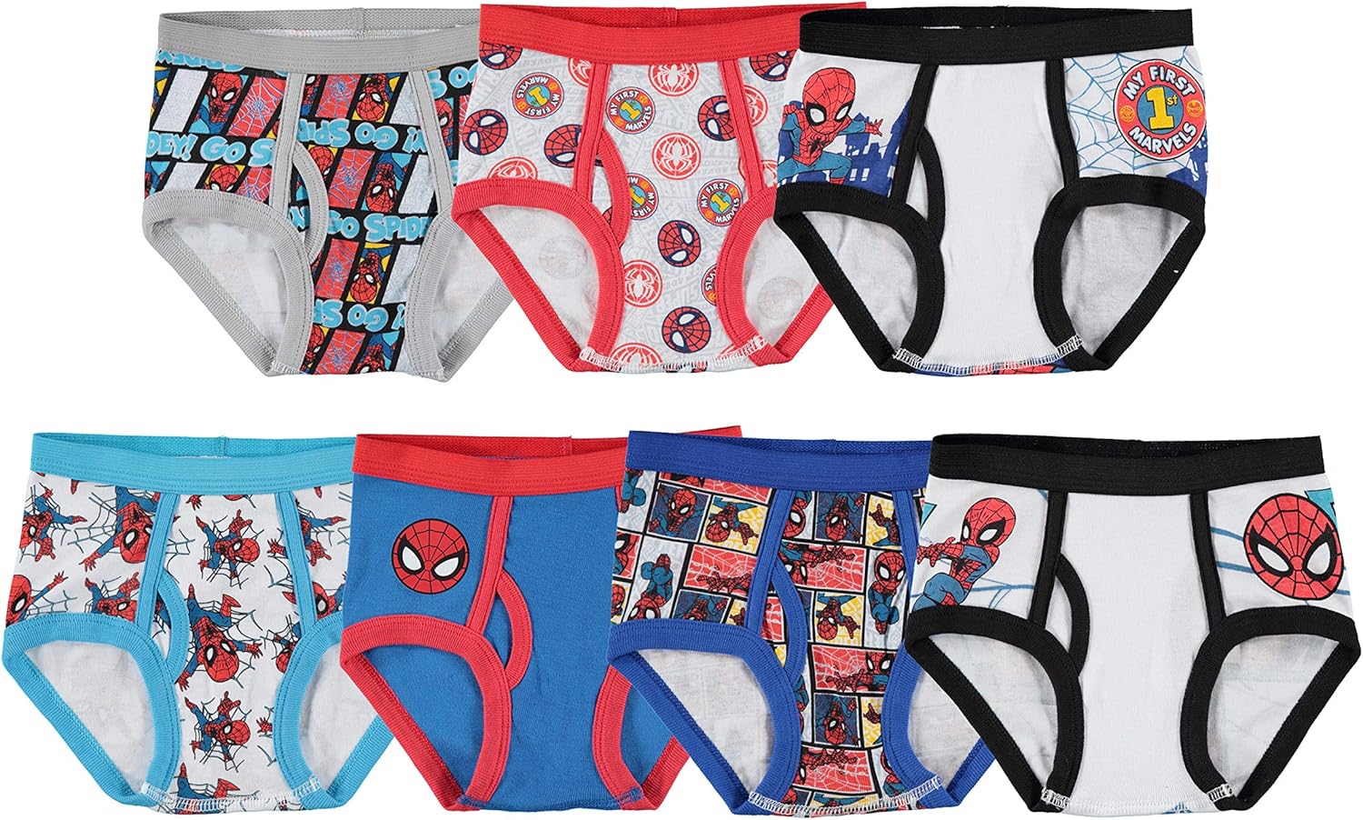 Marvel Little Boys' Spiderman Seven-Pack of Briefs: Clothing