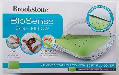 Brookstone Biosense 2 In 1 Classic Pillow Standard Queen Amazon