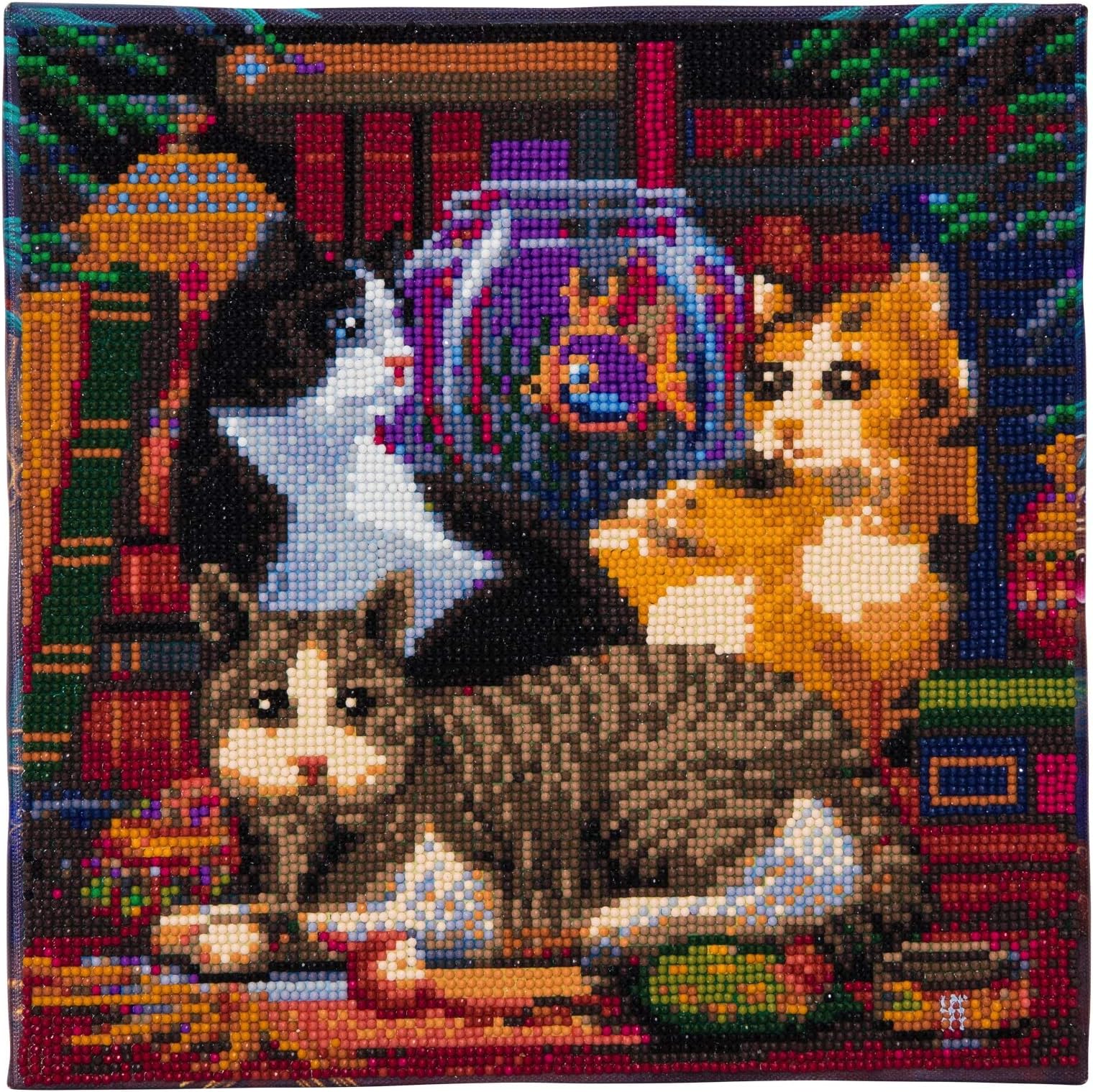 CRYSTAL ART Cat Fishing 30x30cm Framed Kit