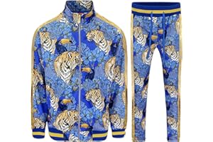 G-Style USA Men's Tiger Pattern Tracksuit Sets