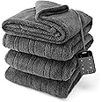 Sunbeam Electric Wi-Fi Connected Loftec Electric Heated Blanket, 10 Heat Settings, 10-Hour Auto Off, Fast Heating, Smart Heating Blanket, Voice & Wired Controller, Night Fog Grey, Queen, 90" x 84"