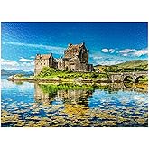 MyPuzzle Eilean Donan Castle On A Warm Summer Day - Dornie, Scotland - Premium 1000 Piece Jigsaw Puzzle for Adults