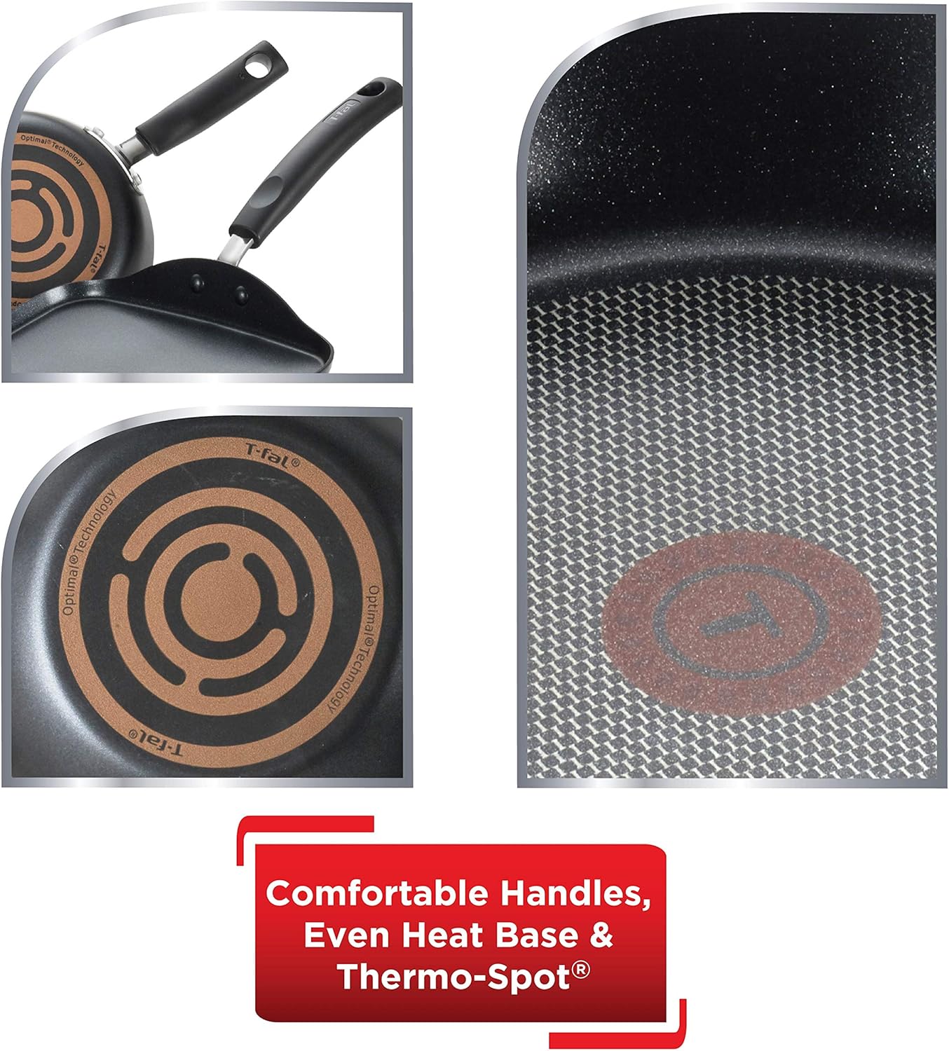 T-fal Signature Nonstick Dishwasher Safe Cookware Set, 12-Piece, Black: Pots And Pans: Kitchen & Dining