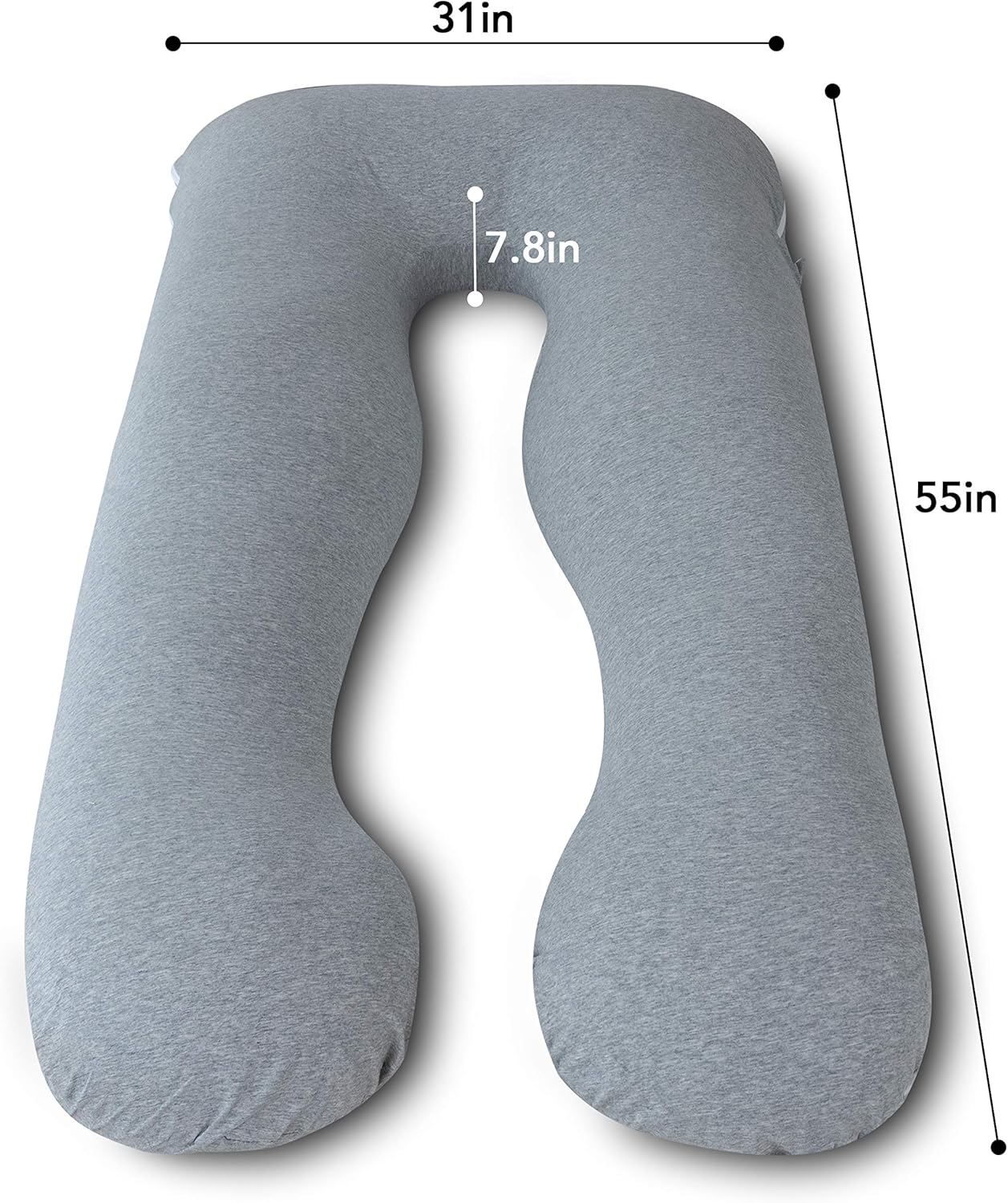 AngQi Full Pregnancy Pillow - Maternity Body Pillow for Pregnant Women - with Cool Jersey Cover: Home & Kitchen