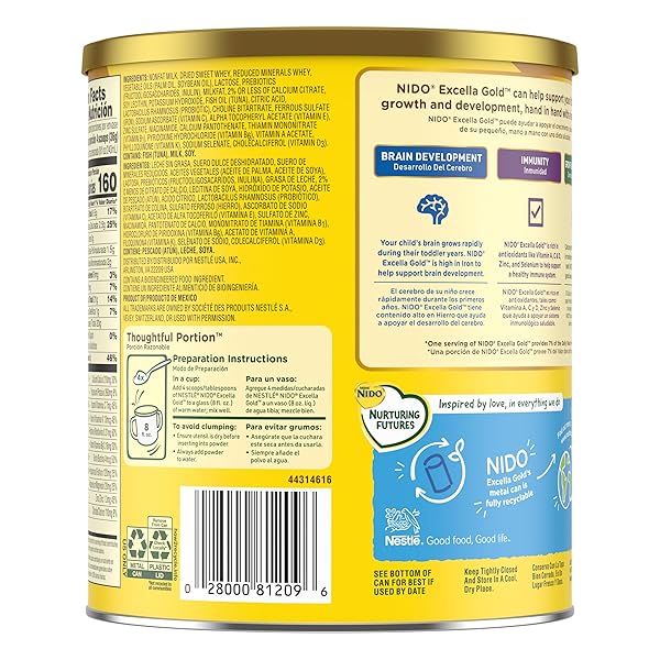 NIDO EXCELLA GOLD ORIGINAL MILK POWDER 4 PACK OF 800G
