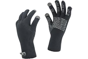 SEALSKINZ Waterproof Ultra Grip Glove, Black, Medium