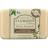 A La Maison Solid Bar Soap, Sweet Almond, 8.8 Ounce