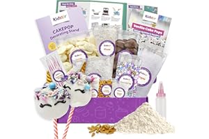 KIDSTIR Unicorn Cake Pop Kit DIY Kit for Kids, with Pre-Measured Ingredients Best Unicorns Gifts for Girls, Unicorn Birthday Party Baking Set for Kids Girls Boys Age 4 5 6 7 8-12 Year Old Gift