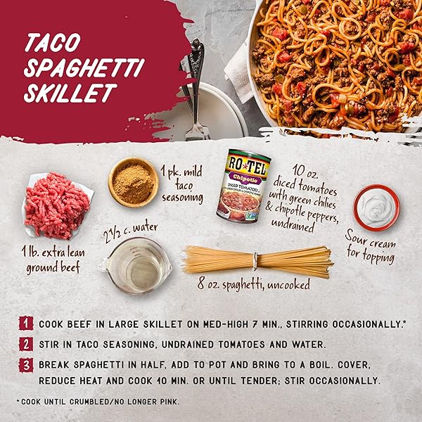 RO-TEL CHIPOTLE DICED TOMATOES WITH GREEN CHILIES AND CHIPOTLE PEPPERS, KETO FRIENDLY, 10 OZ