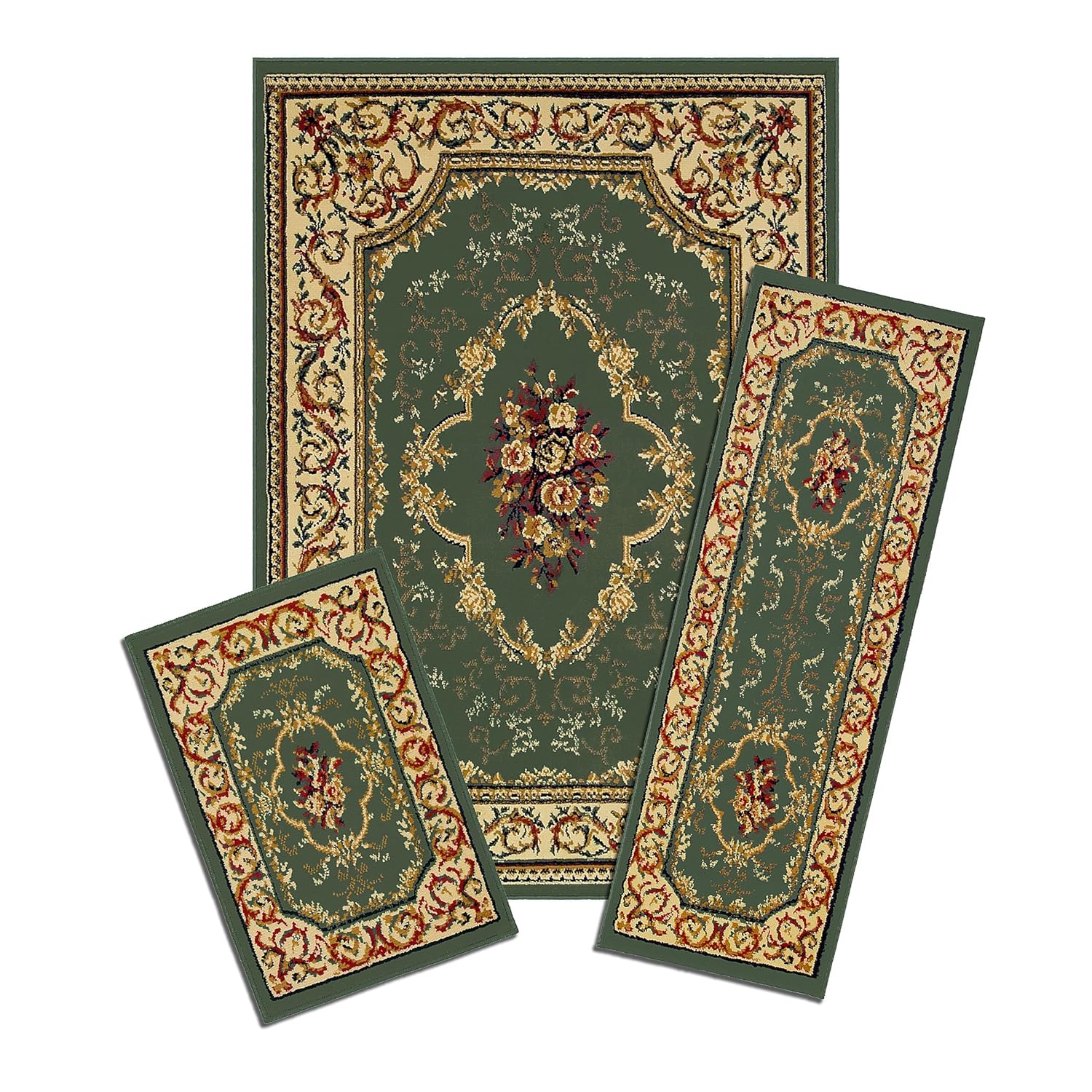 Amazon Achim Home Furnishings Capri 3 Piece Rug Set Rose