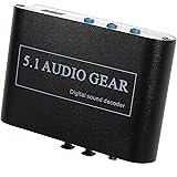 Panlong &reg; 5.1 Audio Gear Digital Sound Decoder Converter - Optical SPDIF/ Coaxial Dolby AC3 DTS to 5.1CH Analog Audio