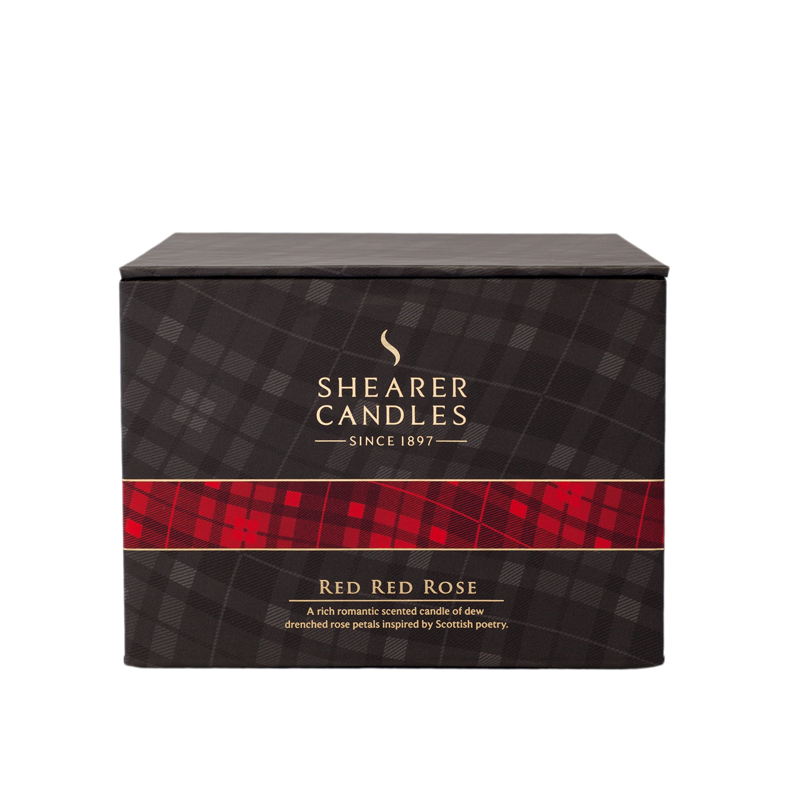 Shearer Candles Red Rose Scented Triple Wick Candle in giftbox, Black