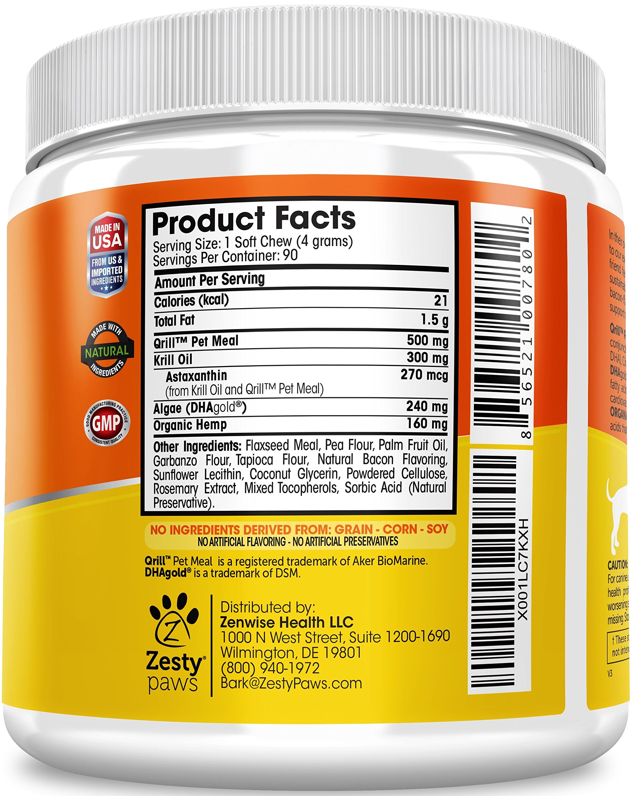 Omega 3 Krill Fish Oil for Dogs Hip Joint Arthritis