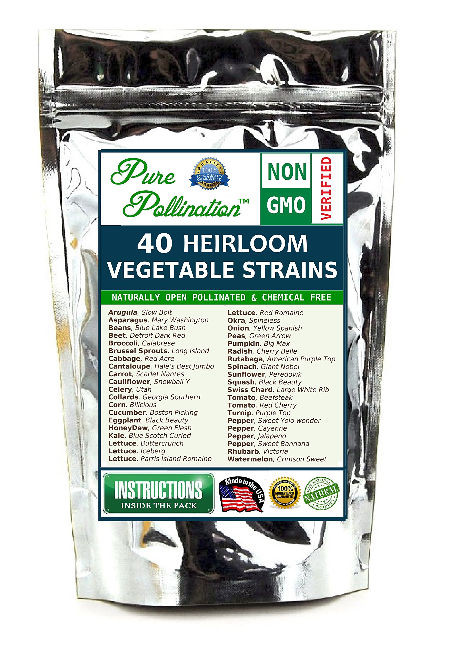 16500 Non Gmo Heirloom Vegetable Seeds Survival Garden 40 Variety Pack 11 913LO%2BL28UL