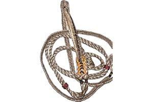 FCBR SINCE 1996 Bull Rope (9x9) Right-Hand Lace Full Leather- Length with Knot 14 Feet Bull Riding High Strength Polypropylene Rope Knots Bull Riding