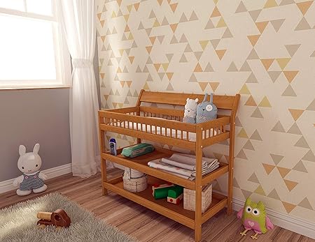 LittleBird Baby Diaper and Clothes Changing Table (Light Brown)