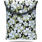 Puffy Laptop Sleeve 13-14 Inch Blue Flower, Protective Carrying Case for Men and Women, Cute Case Bag Compatible with 13 and 14 Inch Laptops, for MacBook Air M2, Asus/Dell Xps in Cover