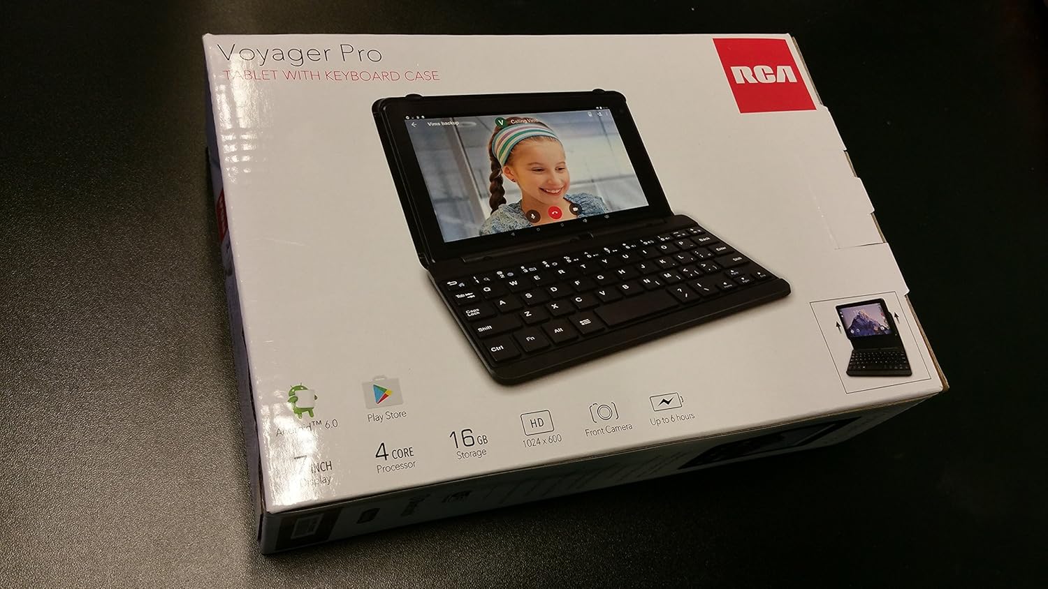 RCA Voyager Pro 7 16GB Tablet with Keyboard Case Android 6