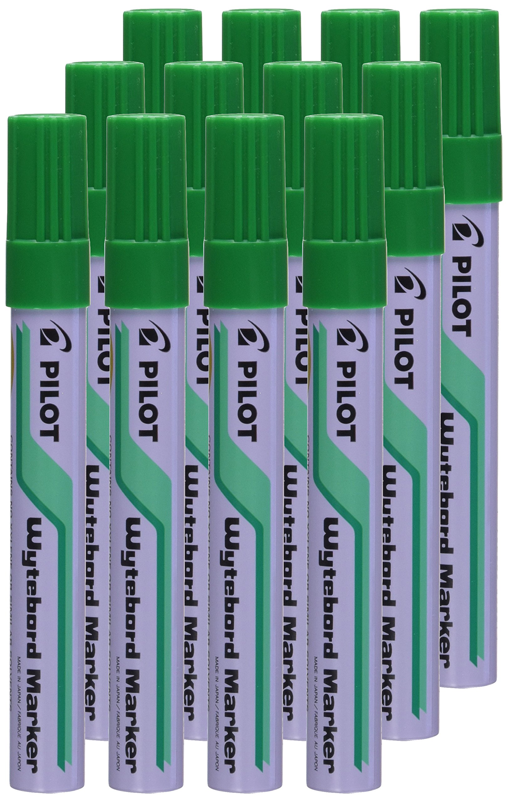 Pilot Whiteboard Marker Bullet 4.0 mm Tip - Green, Box of 12
