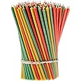 Danilovo Pure Beeswax Candles - No-Drip, Smoke-Less, Tall, Thin Taper Candles – Decorative Candles for Church Prayer, Decor or Birthday Candles – Honey Scented Candles – 6.5”x0.22”(3 Colors, 150 pcs)