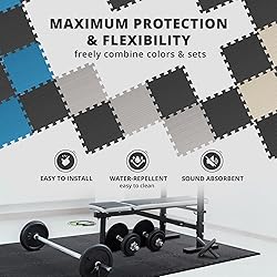 bemaxx Gym Mats Set - 18 pcs EVA Interlocking Foam