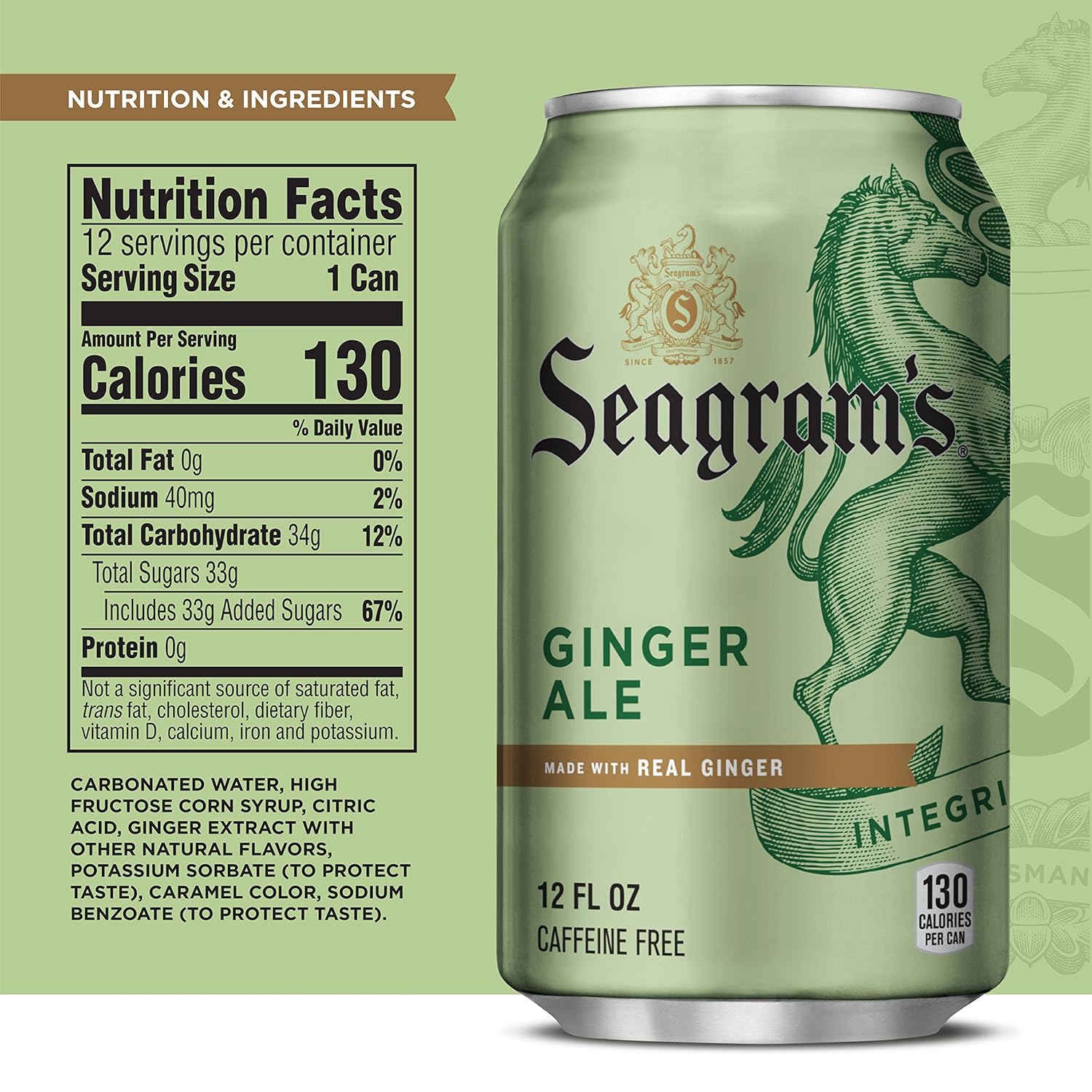How Much Sugar In Seagram S Ginger Ale at Jason Erskine blog