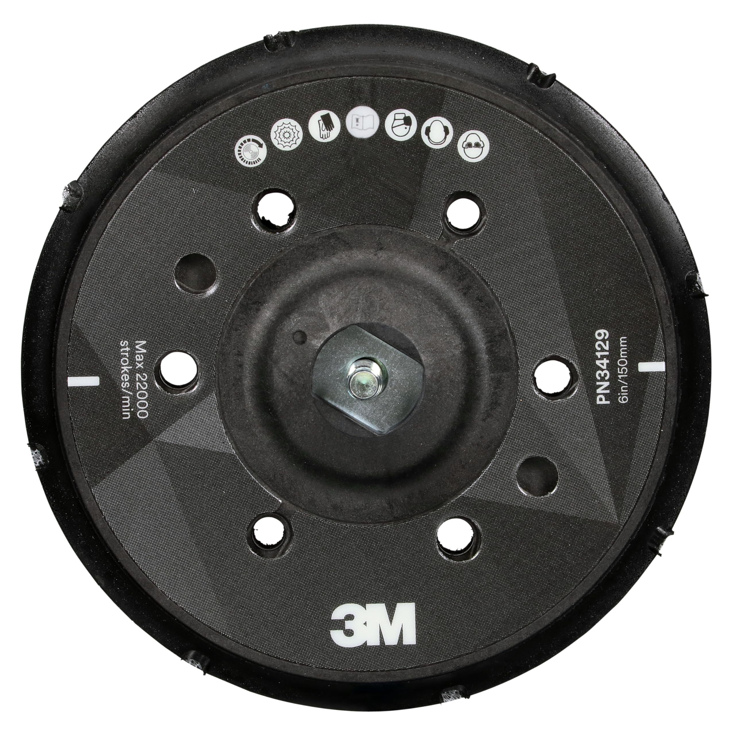 3M Perfect-It Random Orbital Polisher Back-up Pad, 150 mm (6 in), 34129