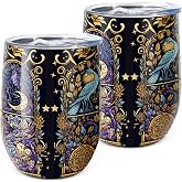 Witchy Wine Tumbler – 12oz Insulated Stainless Steel Coffee Cup with Lid, Funny Halloween Tumbler for Witch Lovers, Spooky Party Supplies for Women