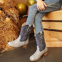 Motasha Boys Cowboy Boots Glitter Toddler Girls