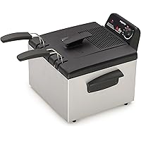 Presto 05466 Stainless Steel Dual Basket Pro Fry Immersion Element Deep Fryer