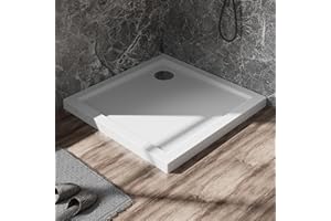 Goodyo 32 in x 32 in Corner Drain Shower Base in White