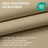 Joydeco Blackout Curtains 95 Inch 2 Panels Beige Thermal Insulated Grommet view 2